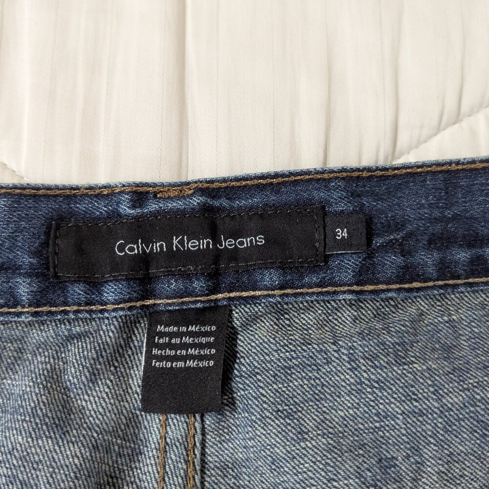 Calvin Klein Jeans Men's Y2K Indigo Wash Relaxed Straight Denim Jeans Size 34x34